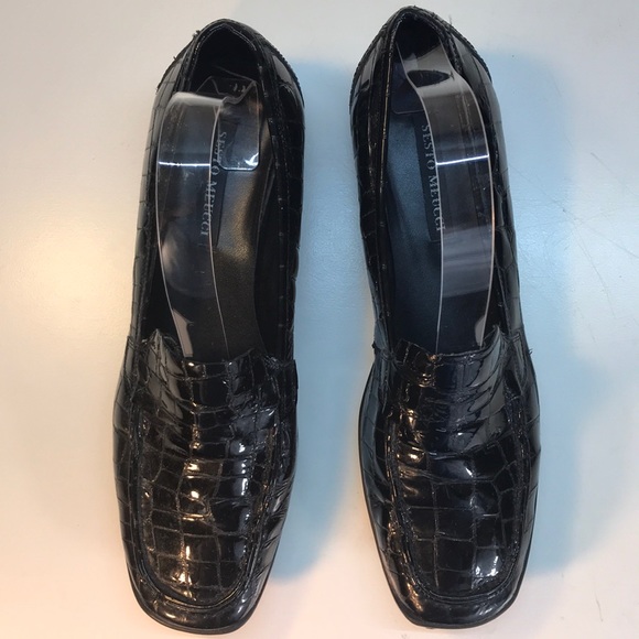 Sesto Meucci Black Patent Leather Shoes Size 8.5 N - Picture 2 of 8